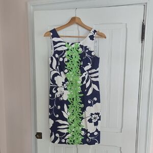 Lilly Pulitzer Navy and Green Floral Mini Dress